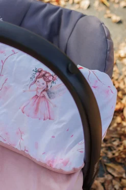 Okrycie, osłonka na nóżki - Little Fairy i smokey pink Soft Velvet