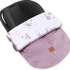 Okrycie, osłonka na nóżki - Lovely Mouse i Wrzosowy Soft Velvet