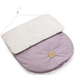 Okrycie, osłonka na nóżki - Plusz ecru i wrzosowy Soft Velvet