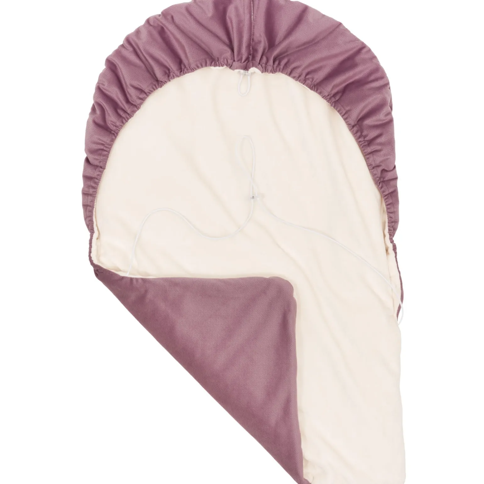 Okrycie, osłonka na nóżki - Plusz ecru i old rose Velvet