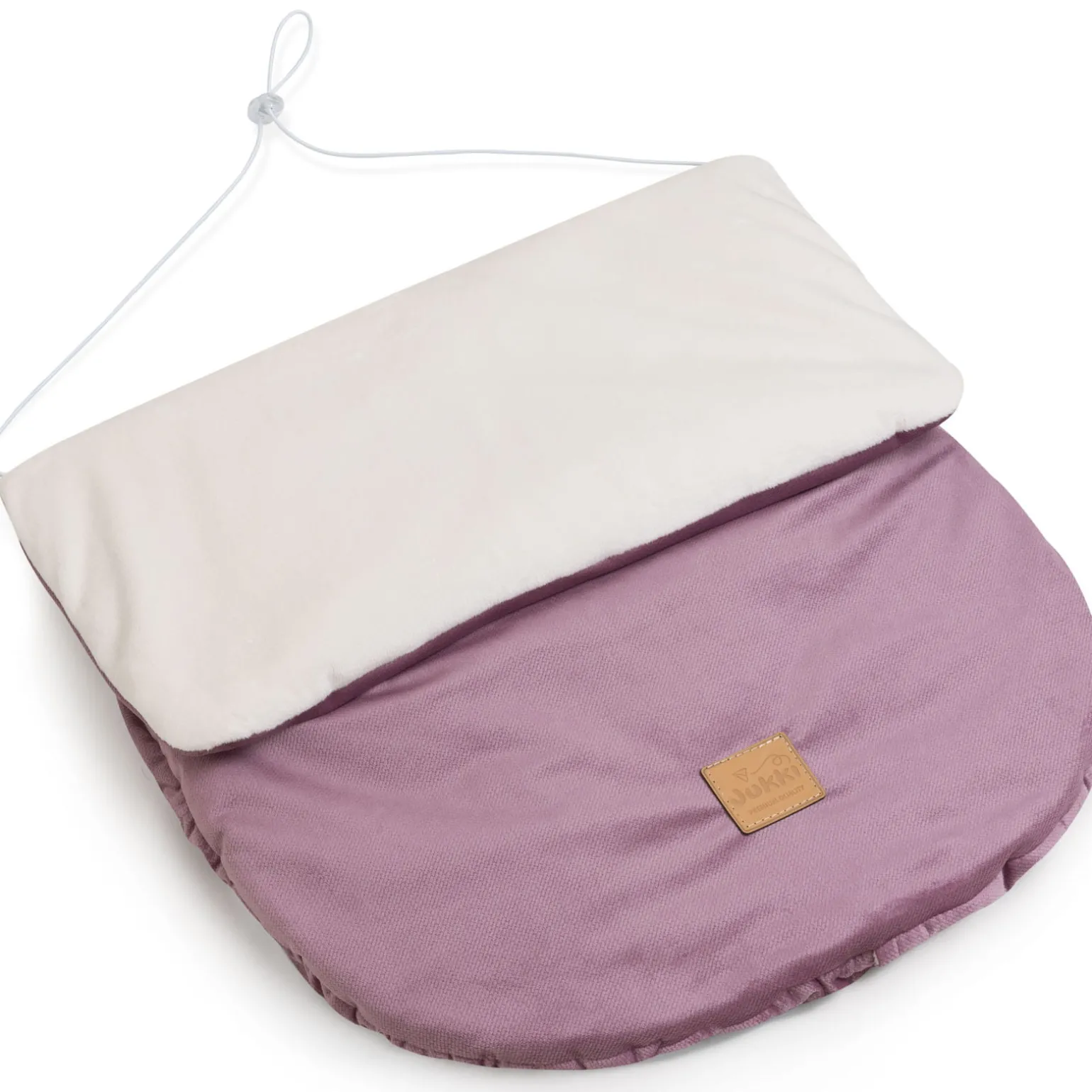 Okrycie, osłonka na nóżki - Plusz ecru i old rose Velvet