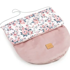 Okrycie, osłonka na nóżki - Roses i smokey pink Soft Velvet