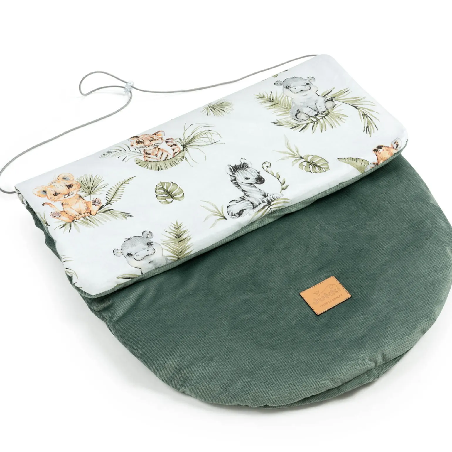 Okrycie, osłonka na nóżki - Savanna Fun i oliwkowy Velvet