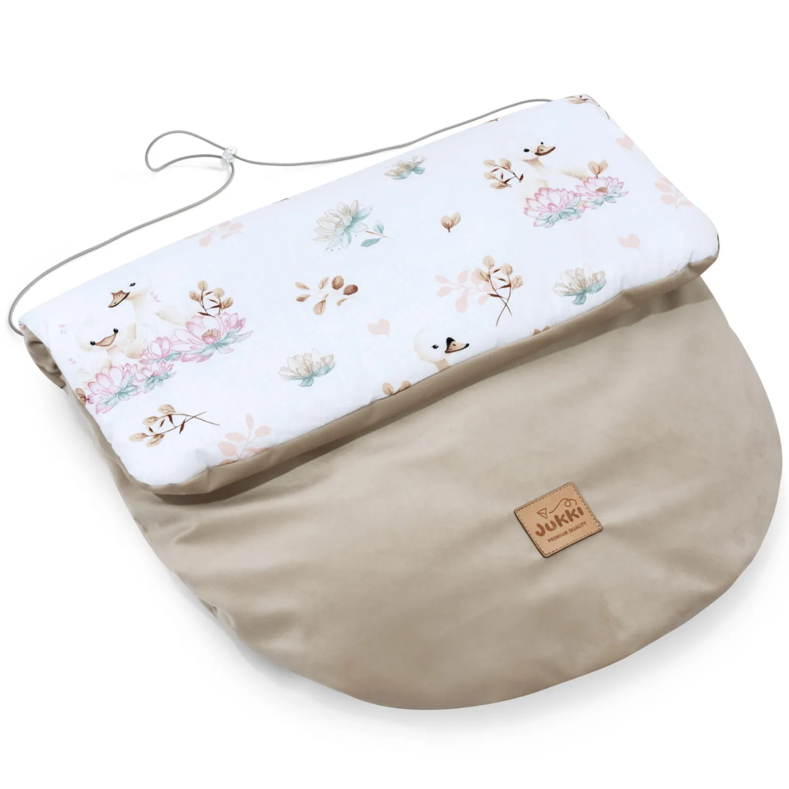 Okrycie, osłonka na nóżki - Swan Family i Cappuccino Soft Velvet