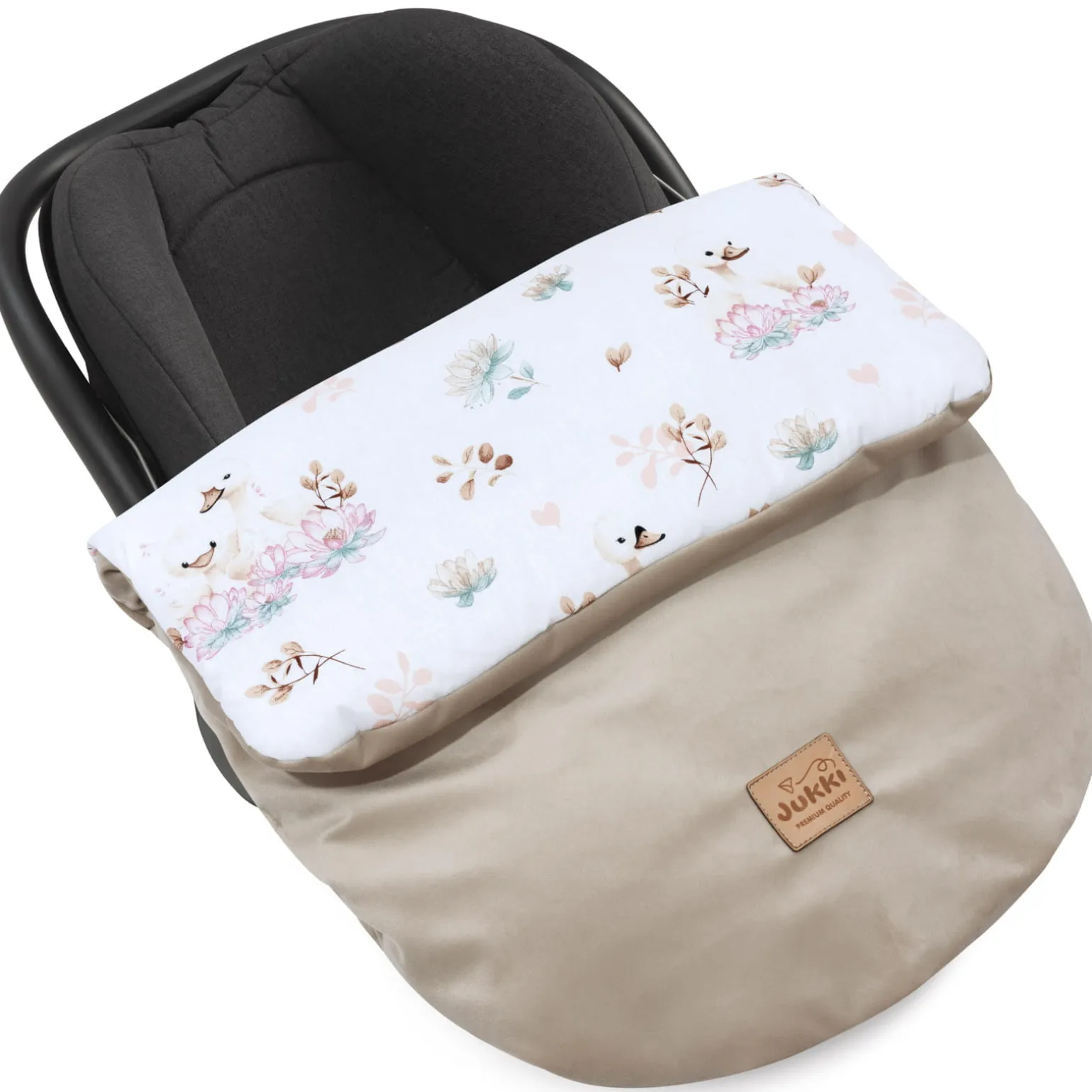 Okrycie, osłonka na nóżki - Swan Family i Cappuccino Soft Velvet