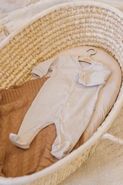Pajacyk z bawełny organicznej - Beige