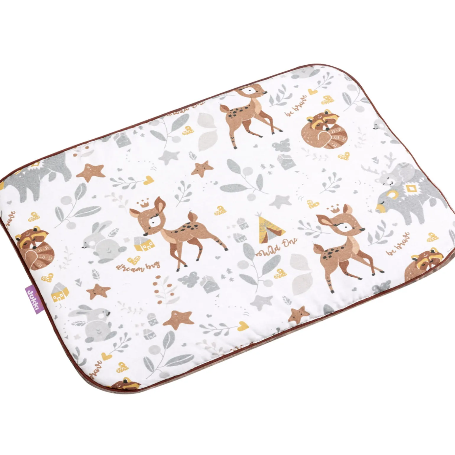 Płaska poduszka 30x40cm - Magical Woodland i mokka Minky