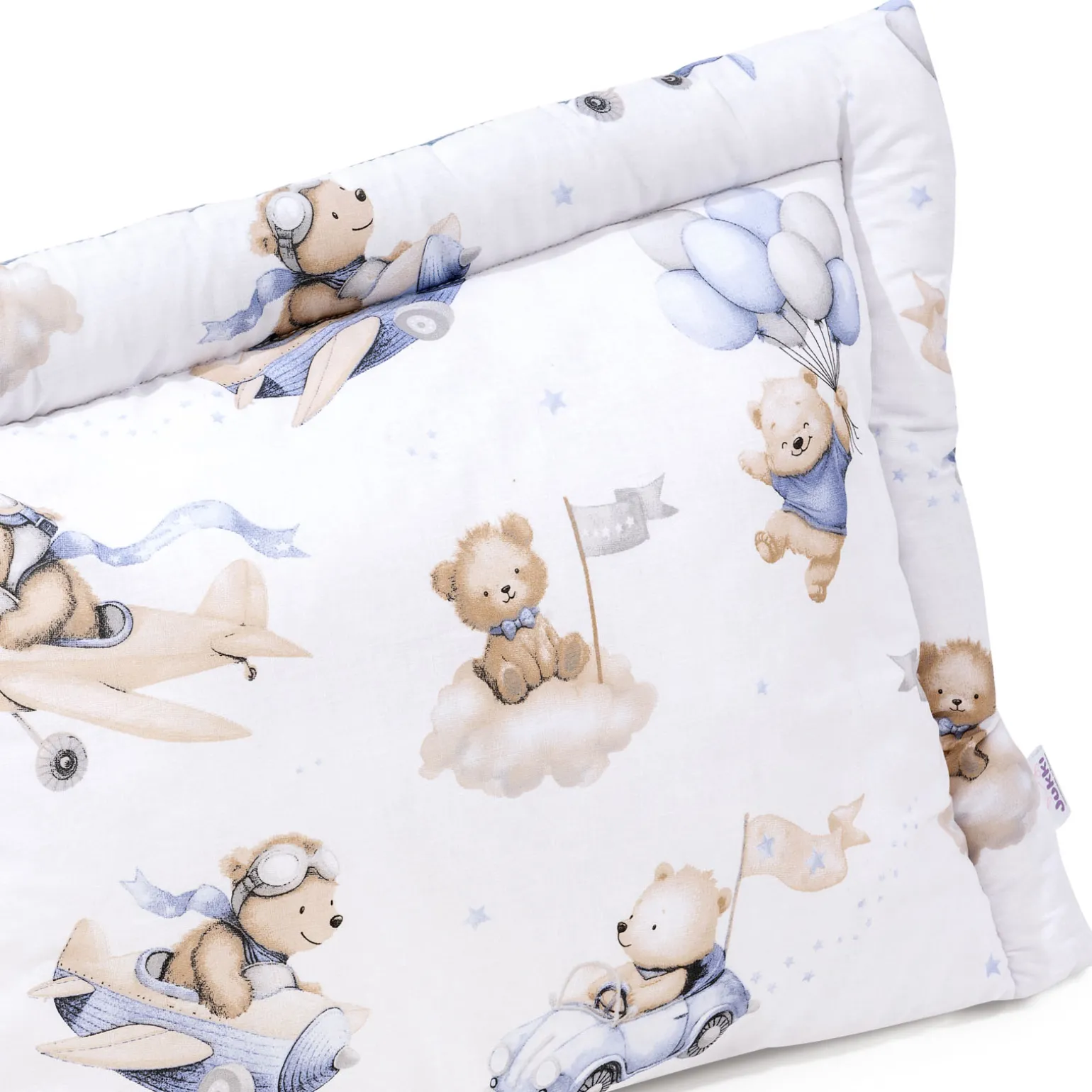 Pełna poduszka 40 x 60cm - Pilot Bears i jeansowy Velvet
