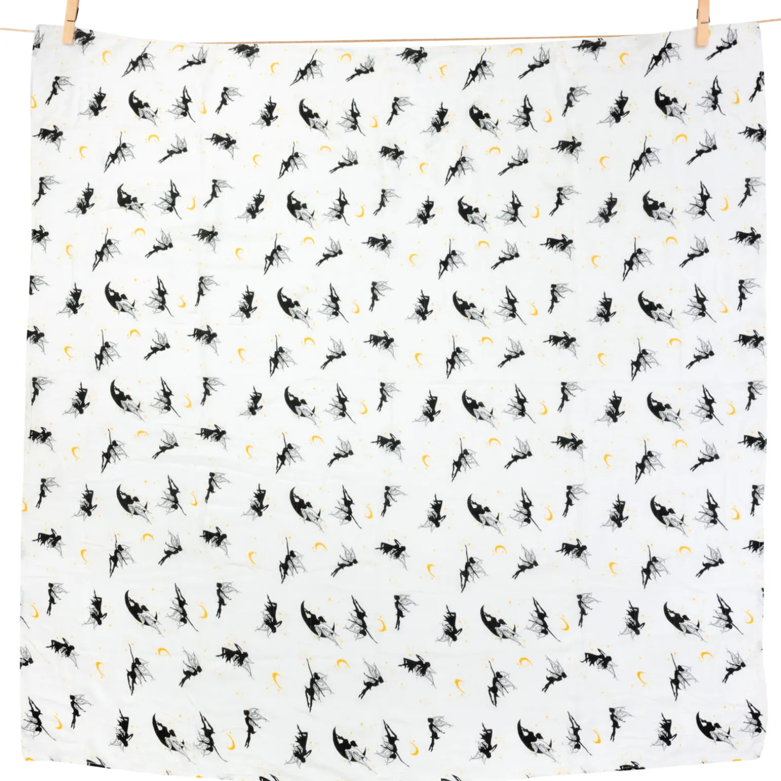Pieluszka bambusowa otulacz 120x120cm - Black Fairies