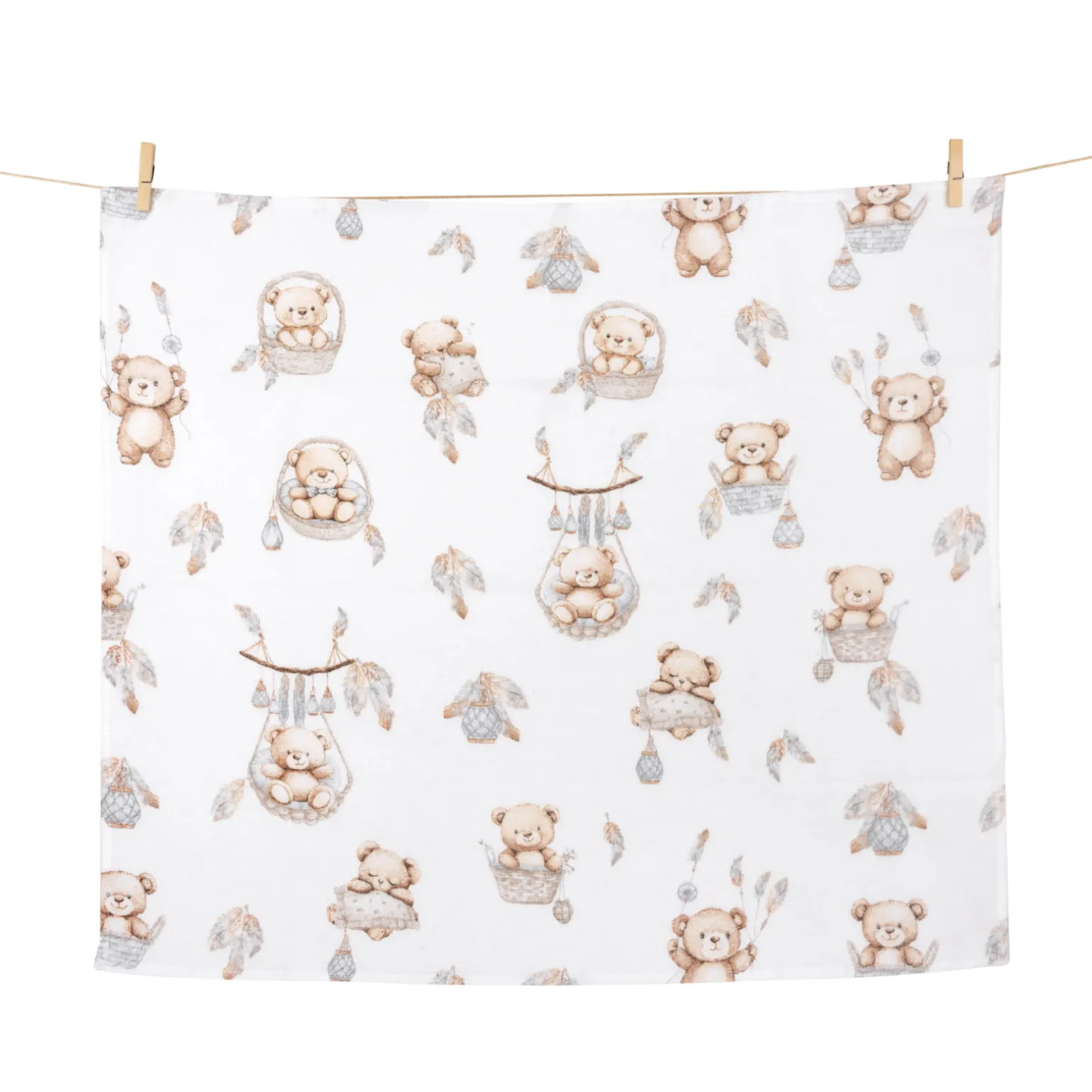 Pieluszka flanelowa - Boho Bears