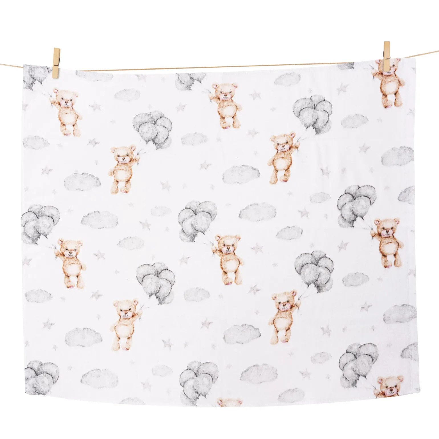 Pieluszka flanelowa - Cloudy Bears
