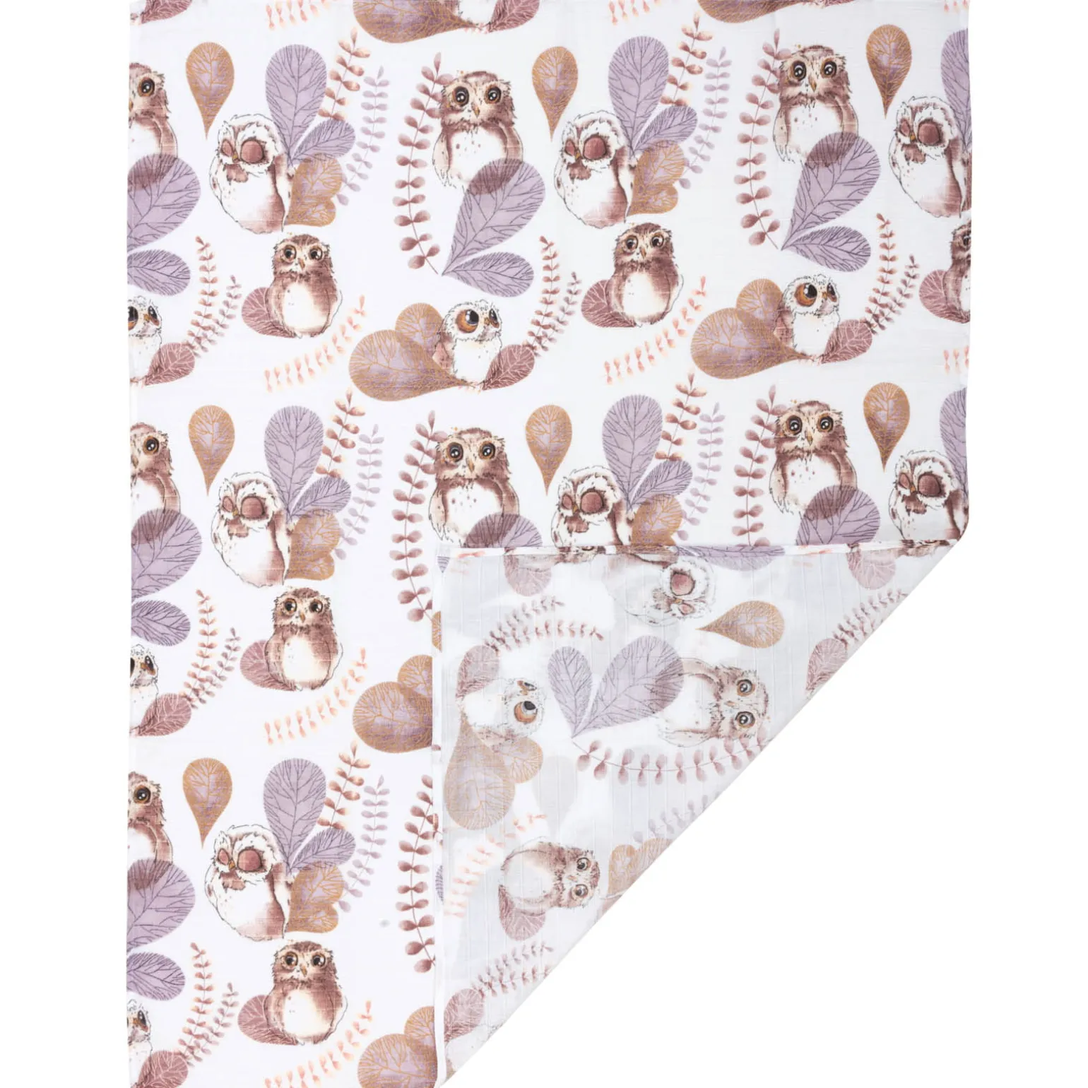 Pieluszka muślinowa, otulacz - Owls