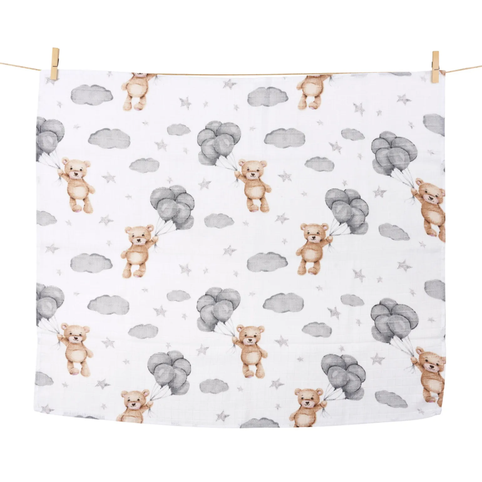 Pieluszka tetrowa - Cloudy Bears