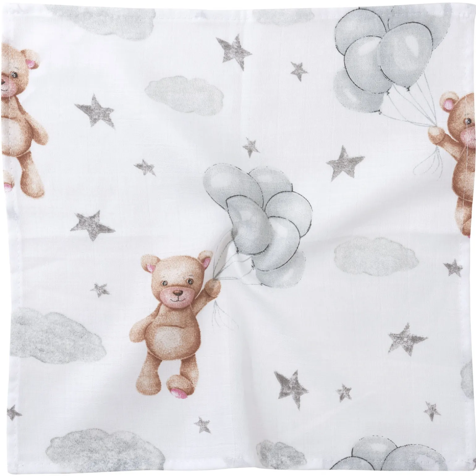 Pieluszki muślinowe 30x30 cm 3pak - Cloudy Bears