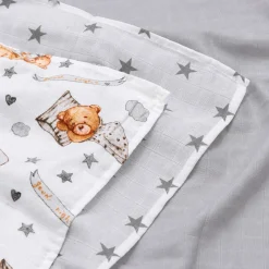 Pieluszki muślinowe 60x80 cm 3pak - Teddy Stars