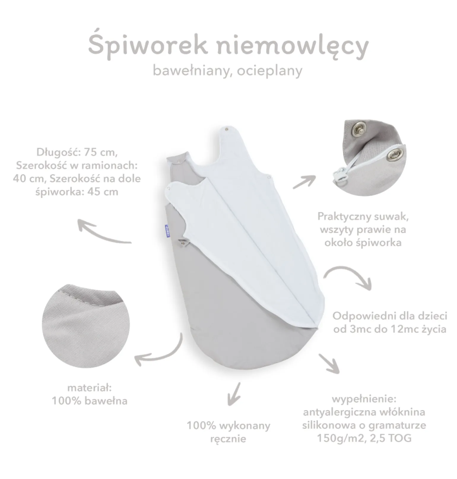 Śpiworek do spania 45 x 75 cm - Balloon Travel
