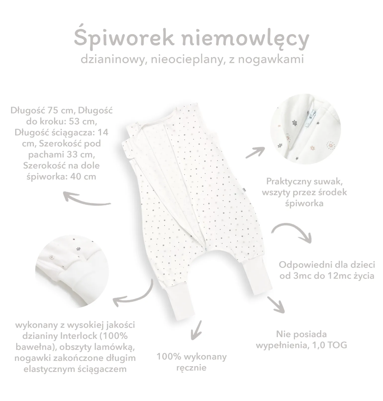 Śpiworek dzianinowy z nogawkami - Boats
