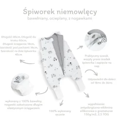 Śpiworek dziecięcy XL - ocieplany z nogawkami - Balloon Friends