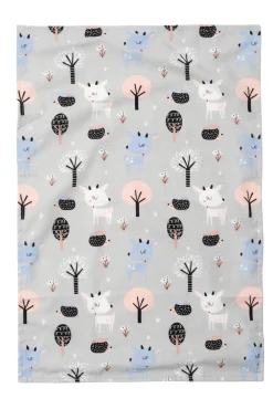 Podkład wodoodporny / pieluszka flanelowa z ceratką 75 x 50 cm - Jelonki i jeże