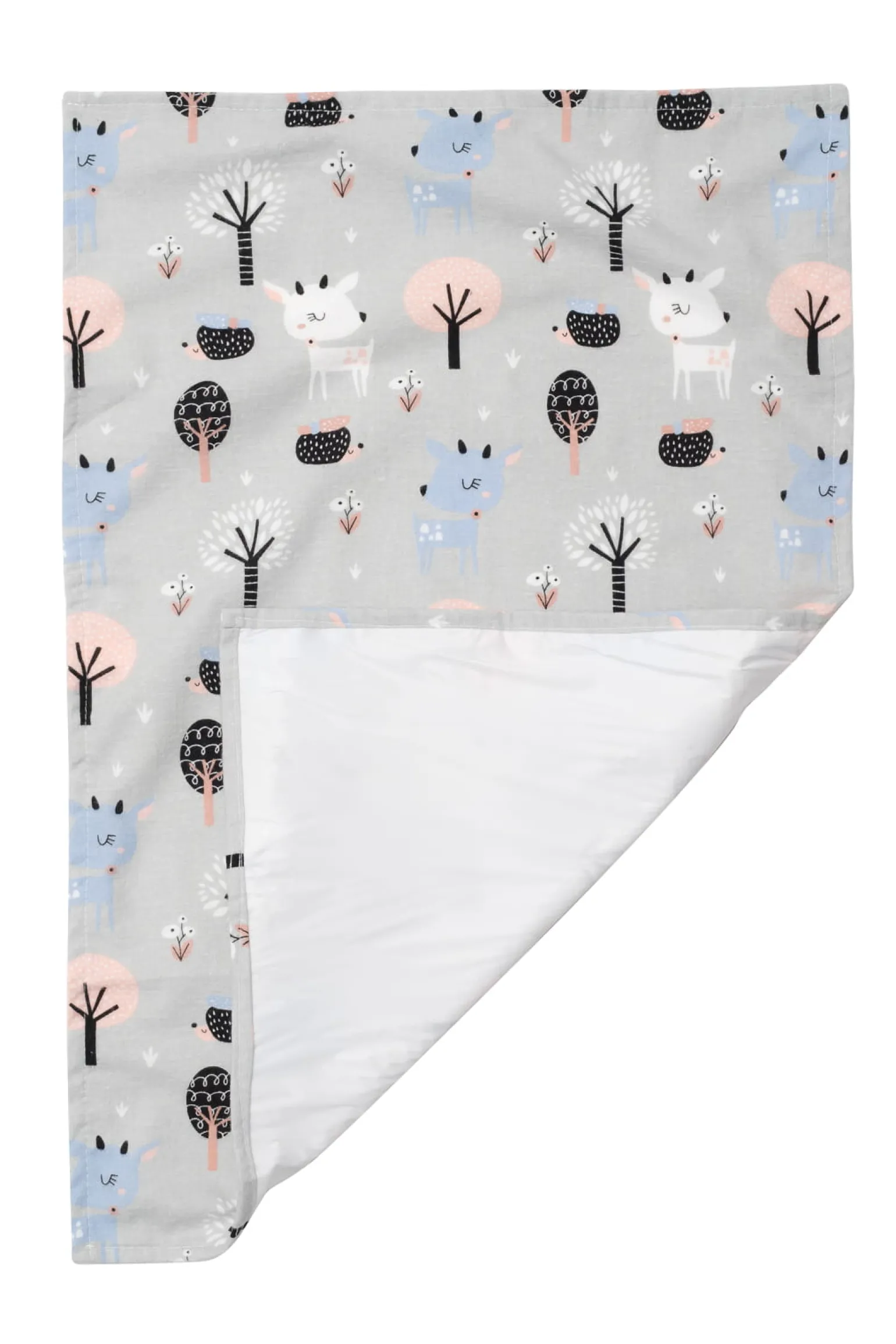 Podkład wodoodporny / pieluszka flanelowa z ceratką 75 x 50 cm - Jelonki i jeże