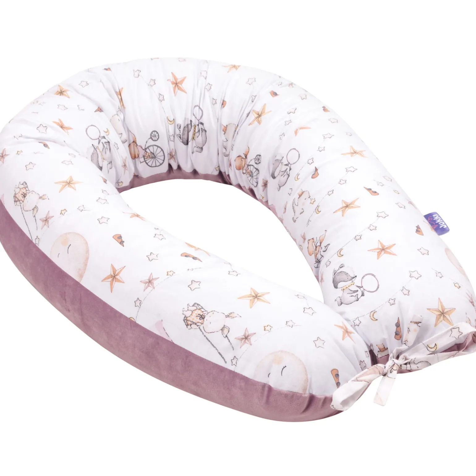 Poduszka ciążowa - Candy Circus i wrzosowy Soft Velvet