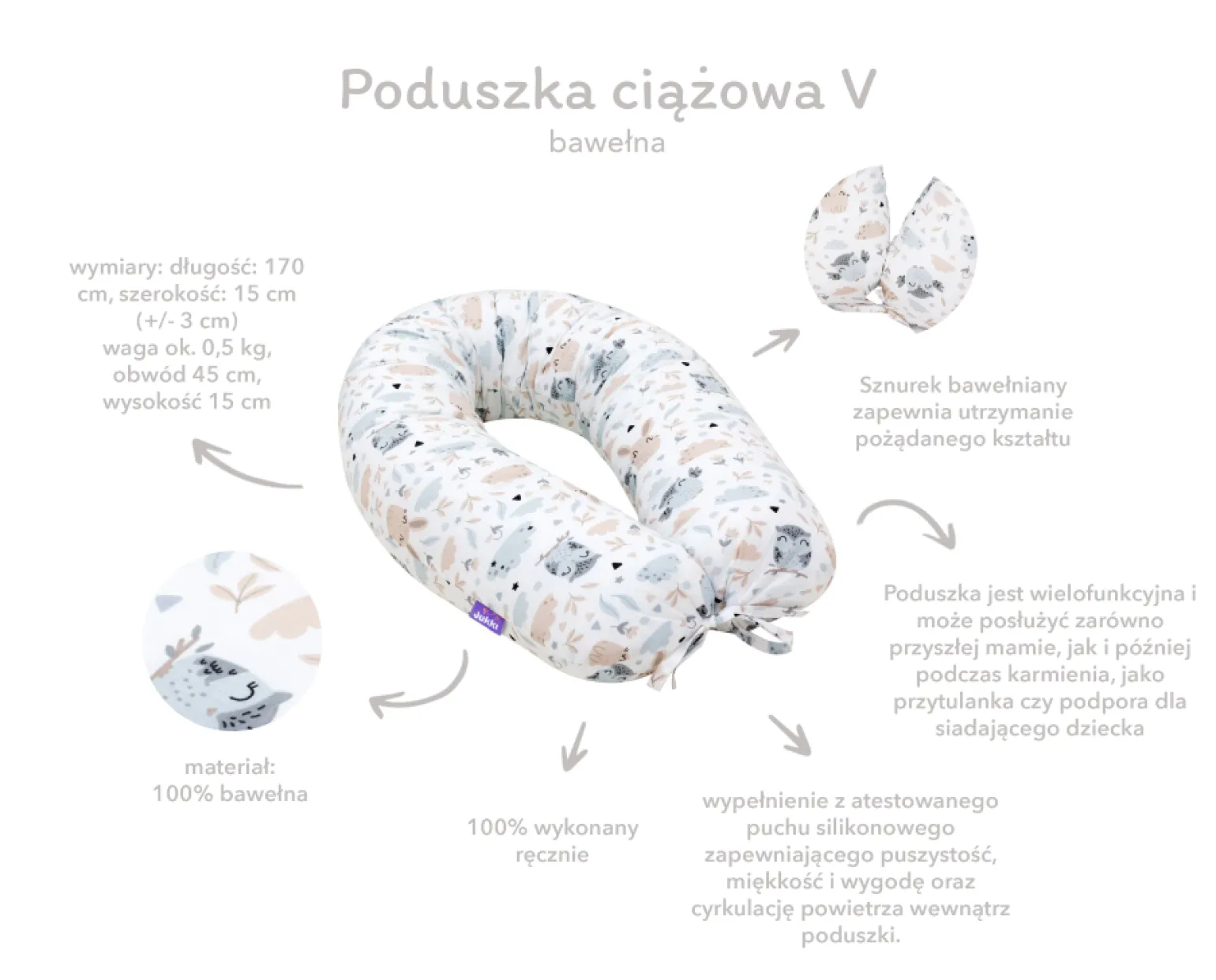 Poduszka ciążowa - Lovely Mouse