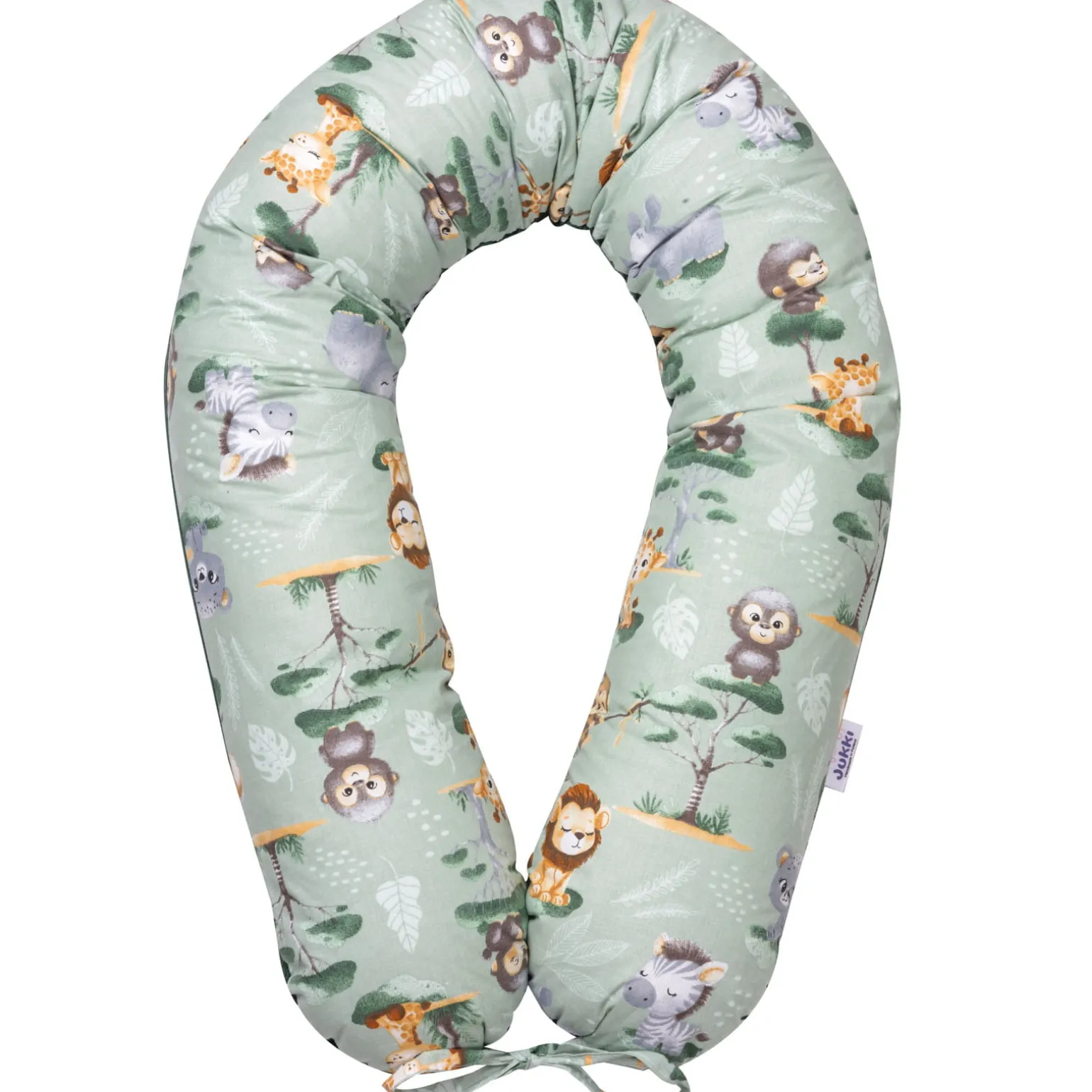 Poduszka ciążowa - Tropical Animals i butelkowy Velvet