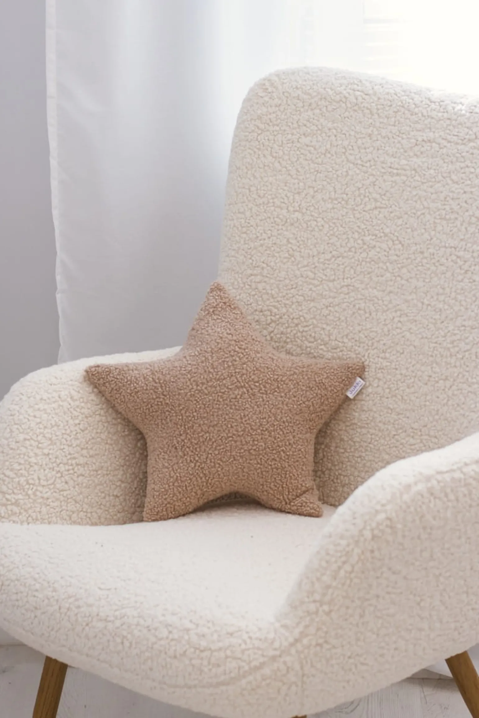 Poduszka gwiazdka Boucle - Beige