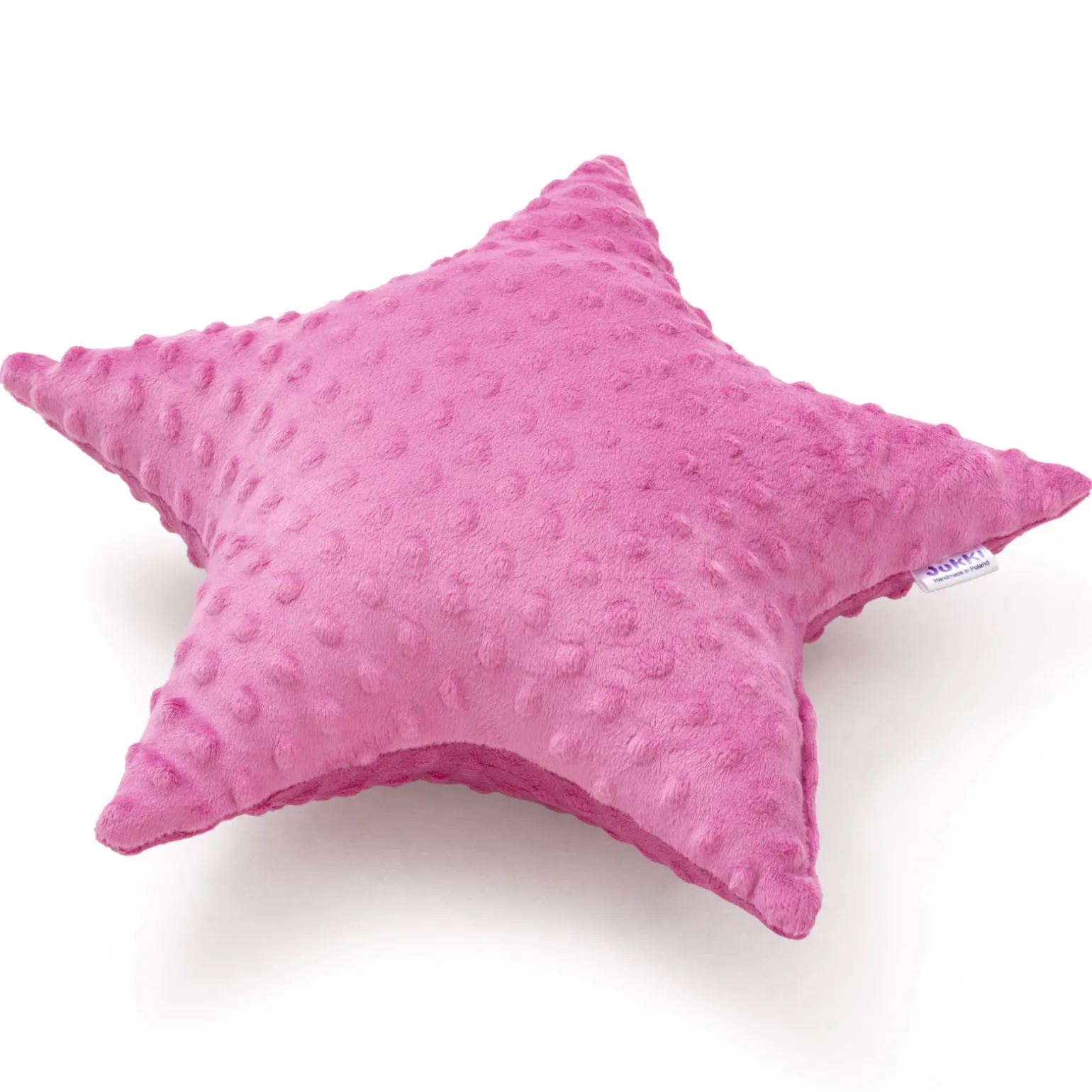 Poduszka gwiazdka Minky - purpurowe Minky