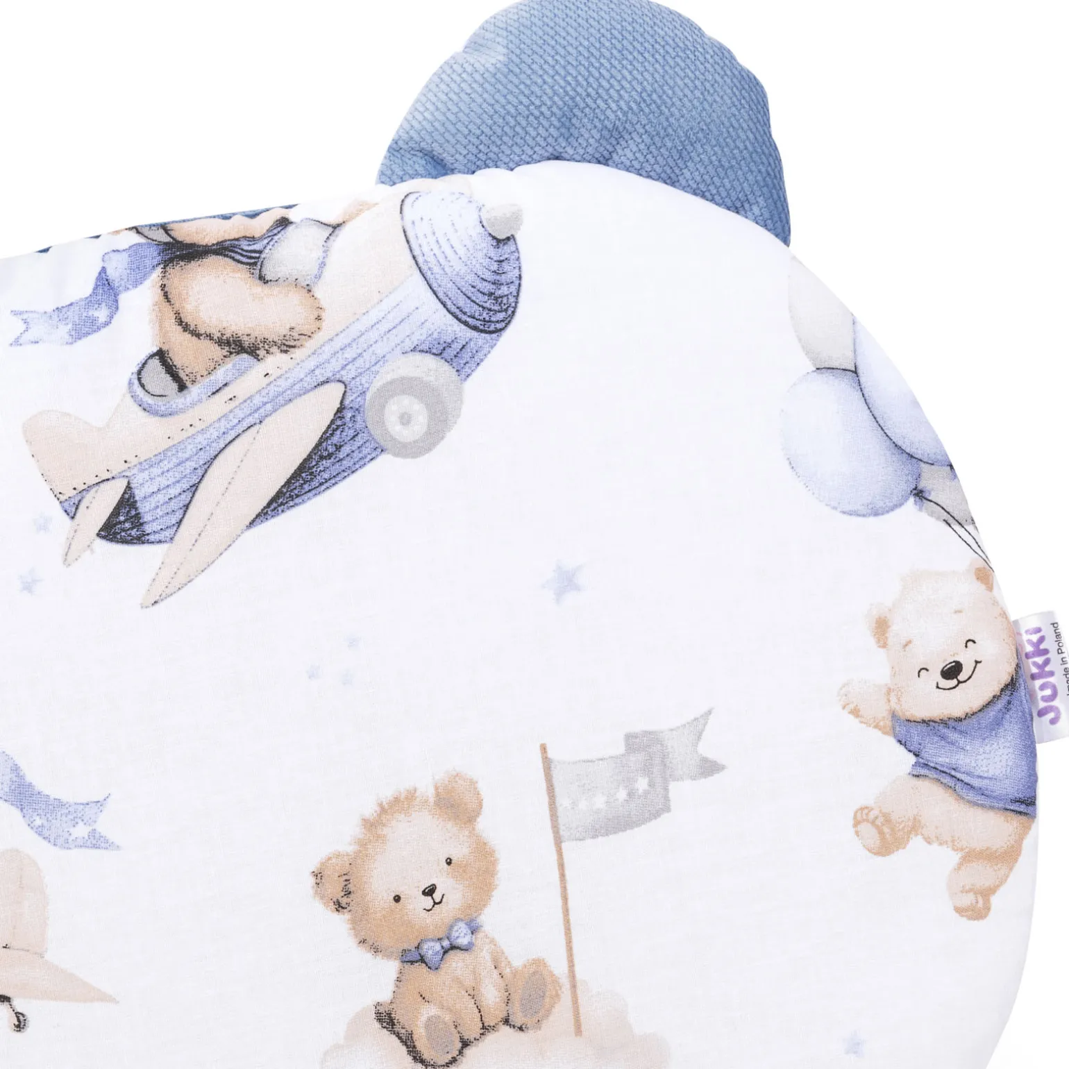 Poduszka MIŚ - Pilot Bears i jeansowy Velvet