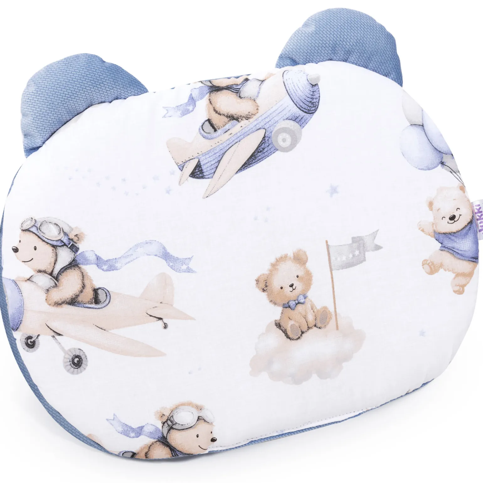 Poduszka MIŚ - Pilot Bears i jeansowy Velvet