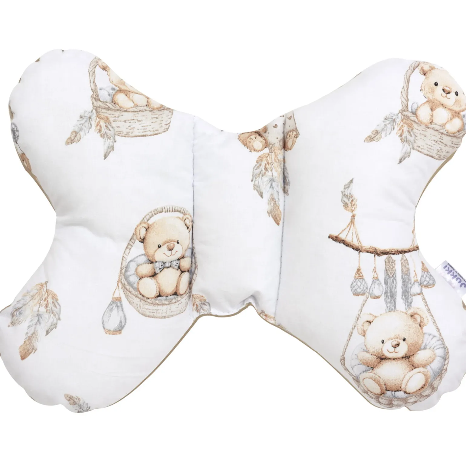 Poduszka motylek - Boho Bears i Cappuccino Soft Velvet