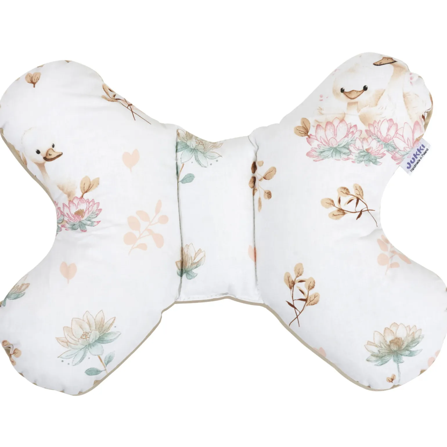 Poduszka motylek - Swan Family i Cappuccino Soft Velvet