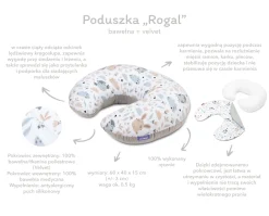 Poduszka rogal + zdejmowana poszewka - Blackberry Dreams i Old Rosa Velvet