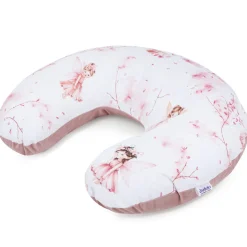 Poduszka rogal + zdejmowana poszewka - Little Fairy i Smokey Pink Soft Velvet