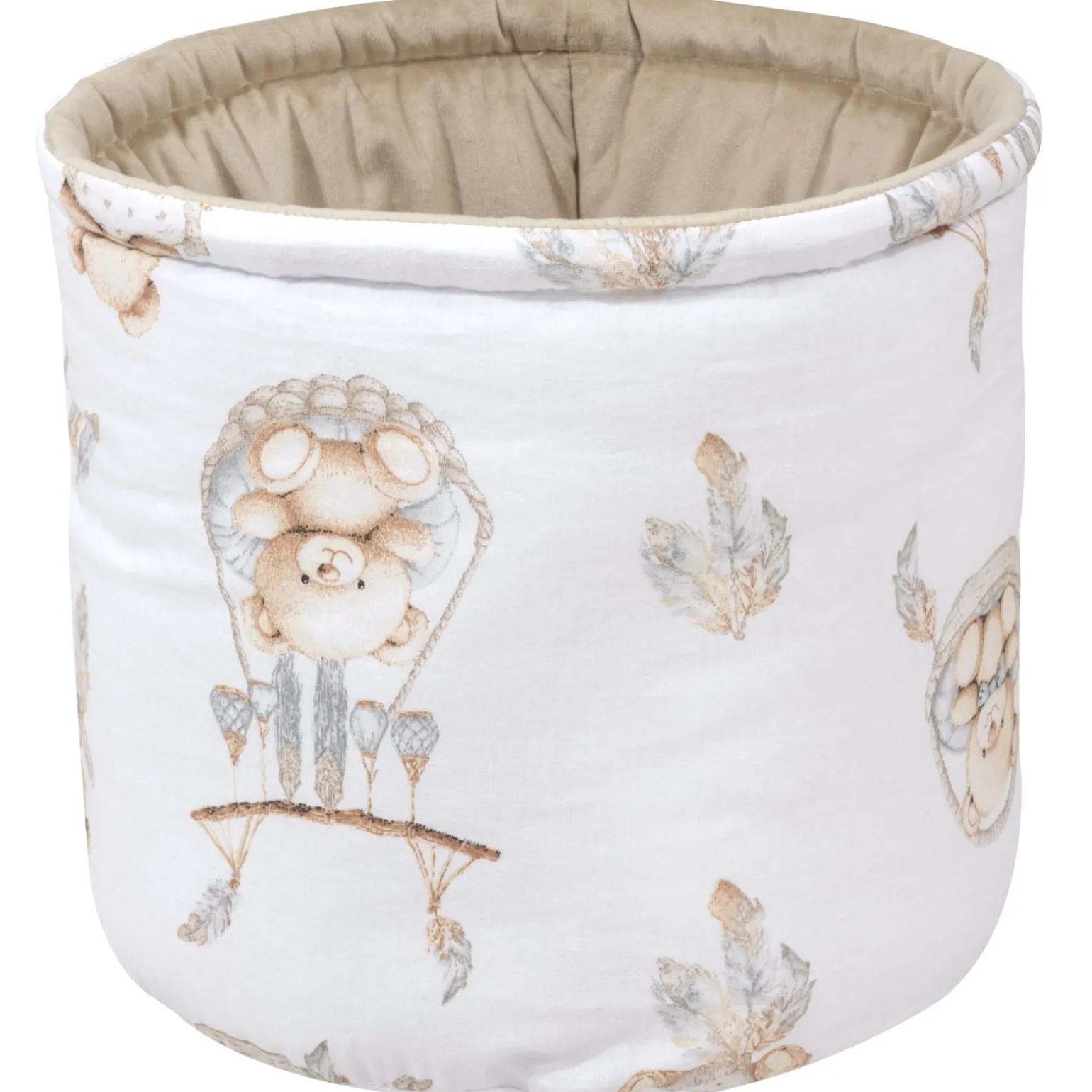 Pojemnik / koszyk na akcesoria dla niemowlaka - Boho Bears i Cappuccino Soft Velvet