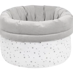 Pojemnik / koszyk na akcesoria dla niemowlaka - Twinkle Stars i szary Velvet