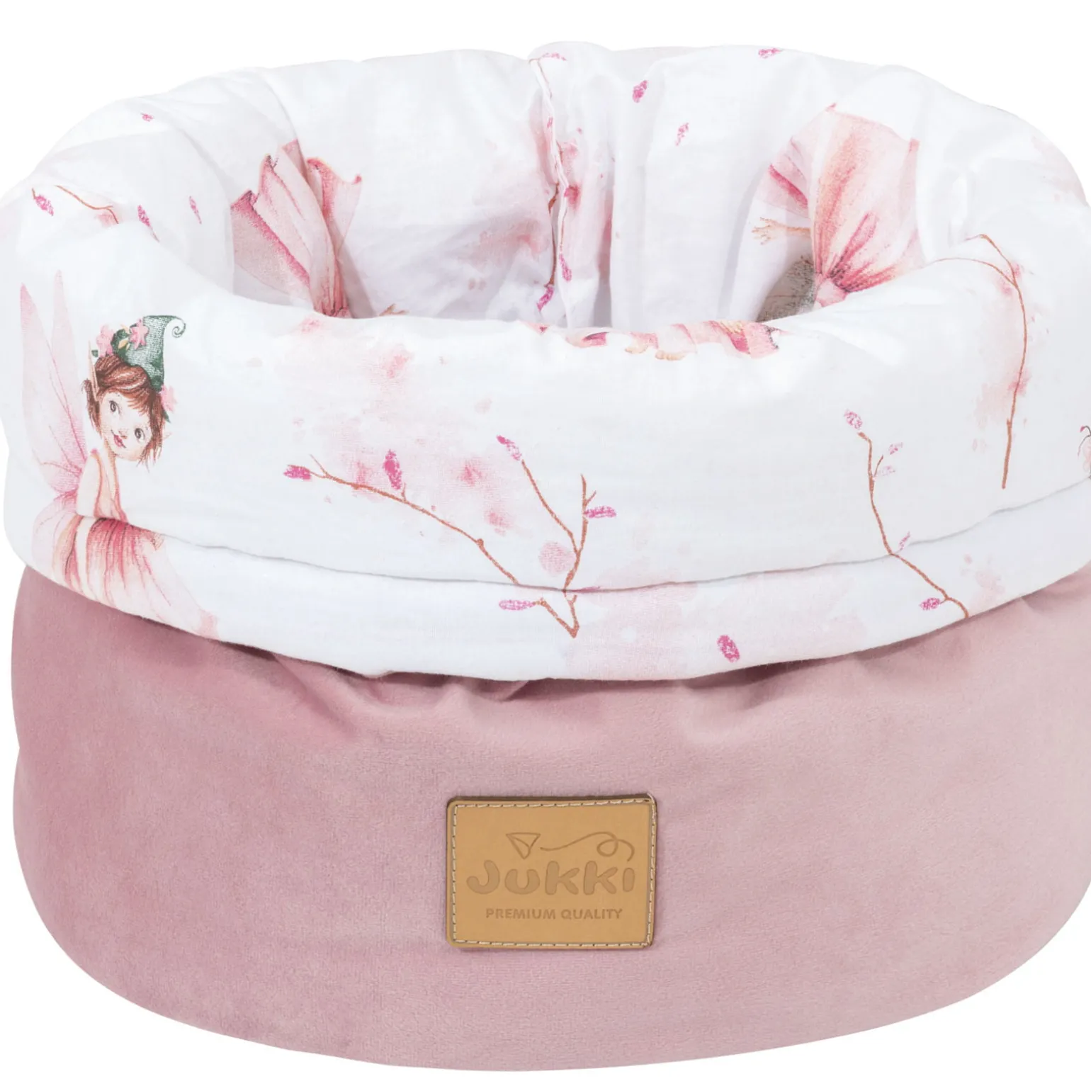 Pojemnik / koszyk na akcesoria dla niemowlaka - Little Fairy i Smokey Pink Soft Velvet