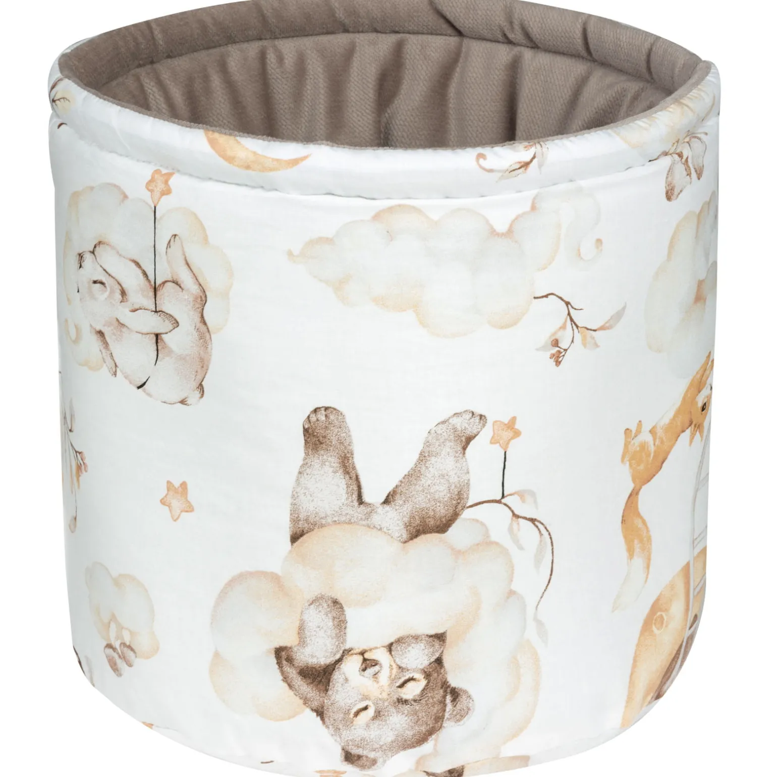 Pojemnik / koszyk na akcesoria dla niemowlaka - Sweet Teddy i Latte Velvet
