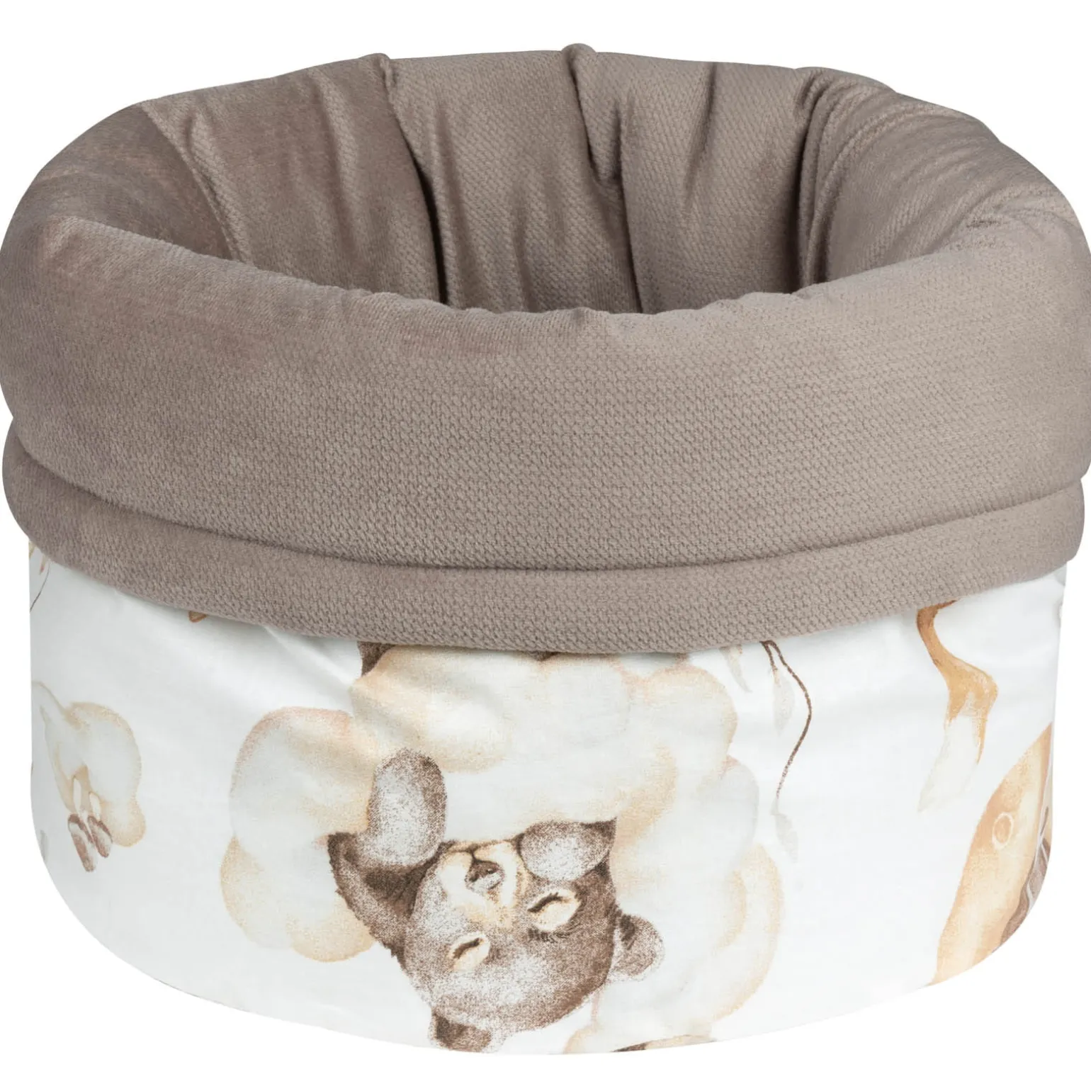 Pojemnik / koszyk na akcesoria dla niemowlaka - Sweet Teddy i Latte Velvet