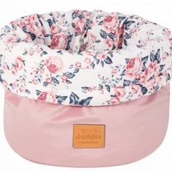Pojemnik / koszyk na akcesoria dla niemowlaka - Roses i Smokey Pink Soft Velvet