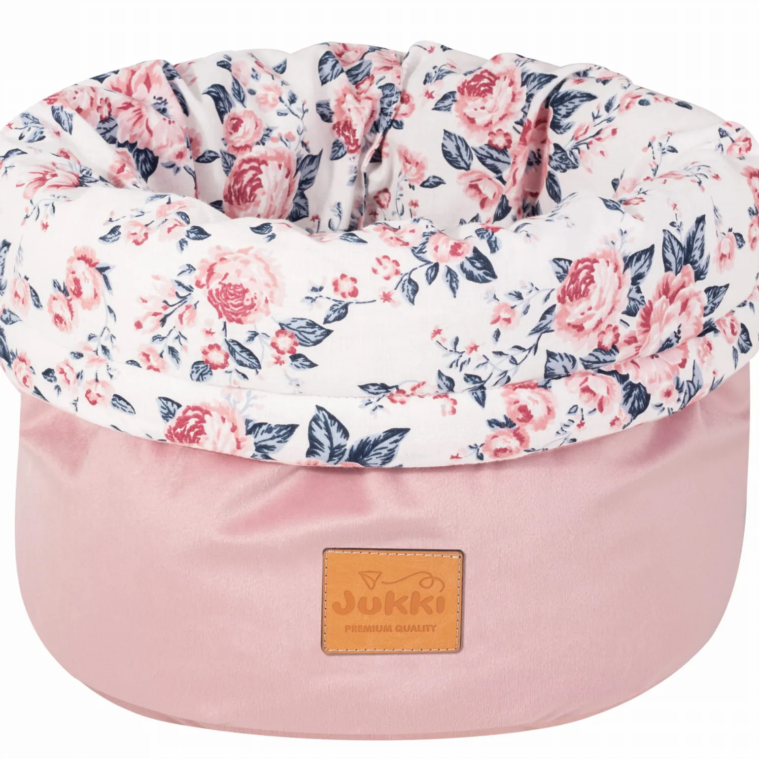 Pojemnik / koszyk na akcesoria dla niemowlaka - Roses i Smokey Pink Soft Velvet