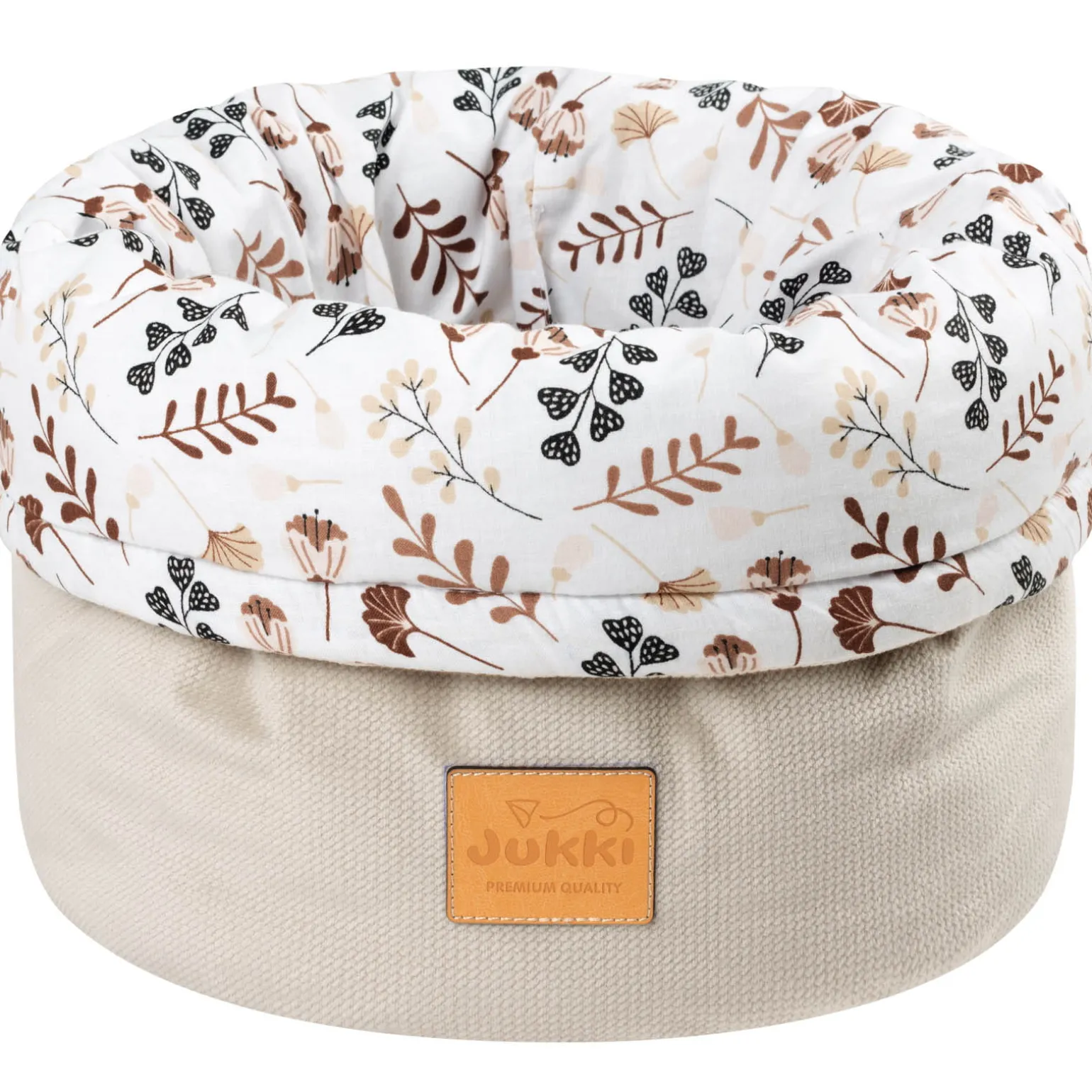 Pojemnik / koszyk na akcesoria dla niemowlaka - Boho Garden i ecru Velvet