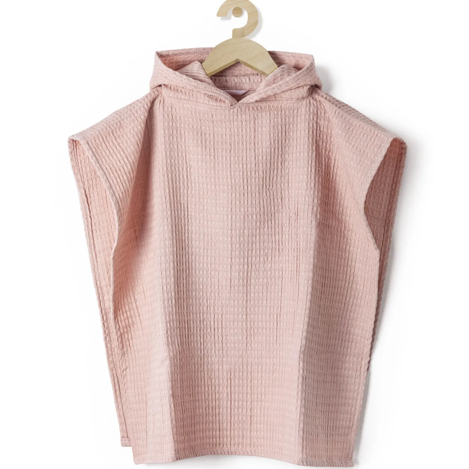 Ponczo kąpielowe z kapturkiem - Pink