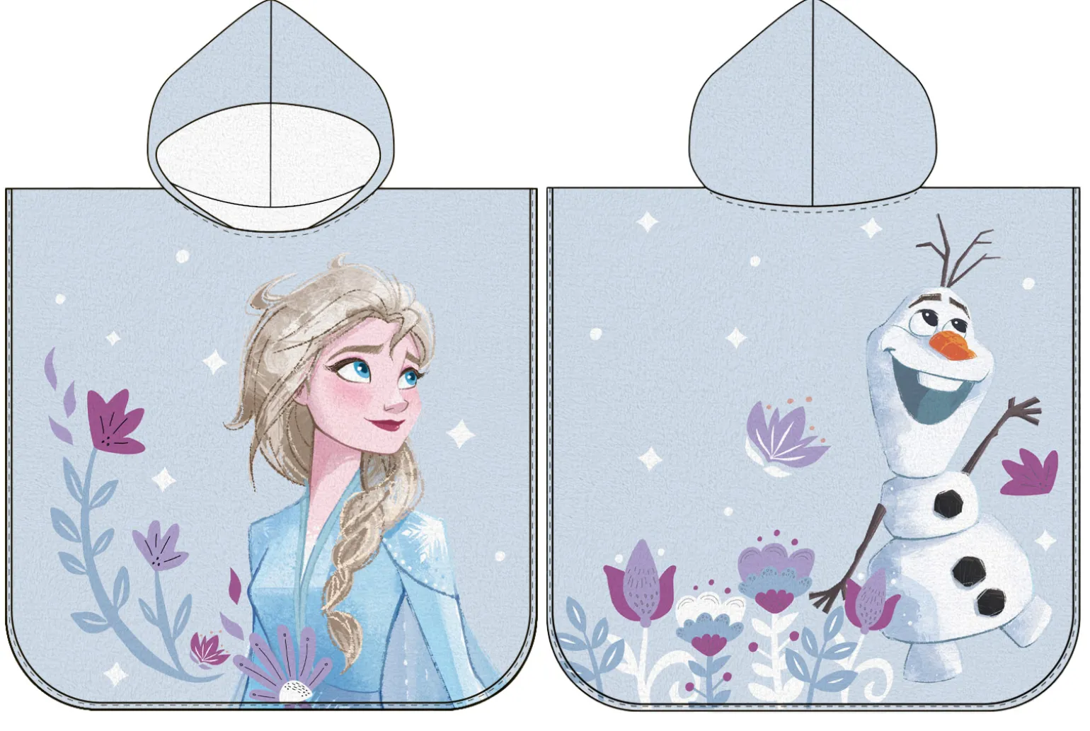 Ponczo, ręcznik kąpielowy z kapturem- FROZEN