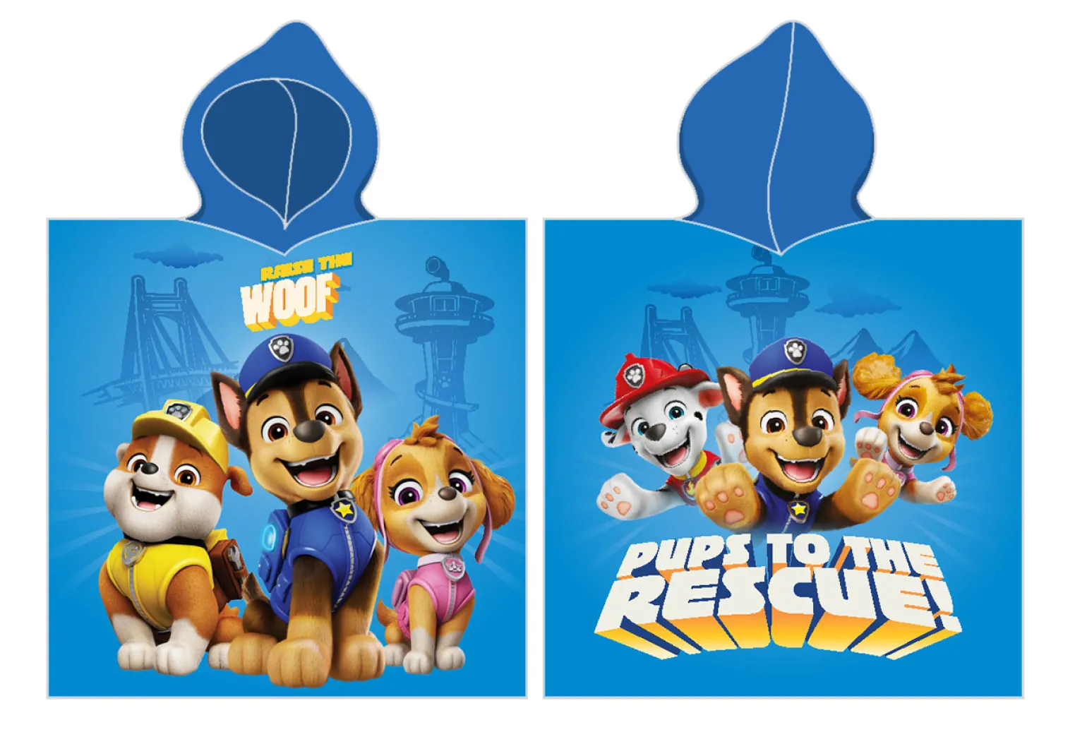 Ponczo, ręcznik kąpielowy z kapturem- PAW PATROL