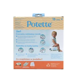Potette Plus Nocnik dla dziecka i nakładka na toaletę, szaro-biały