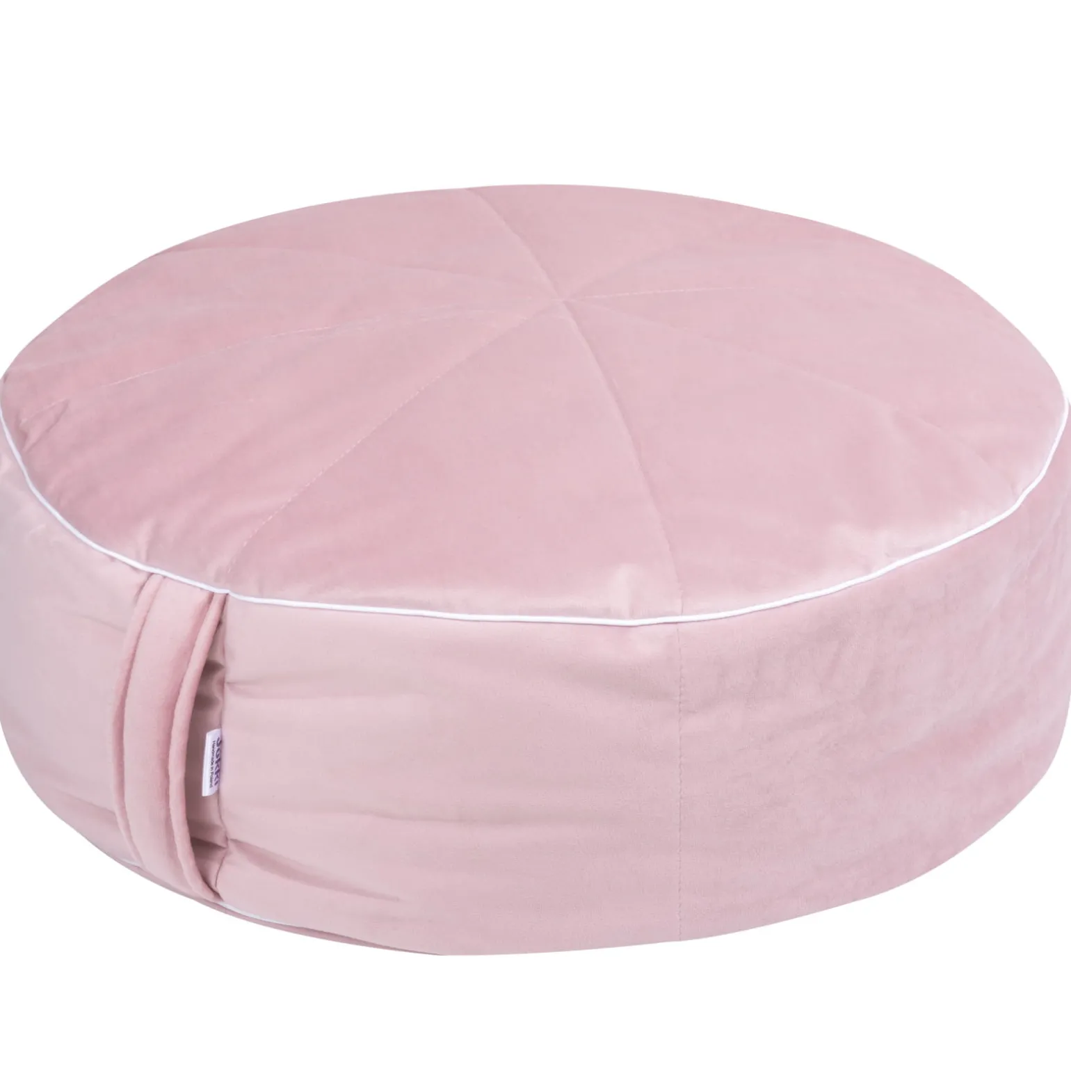 Pufa dziecięca - w kolorze smokey pink Soft Velvet