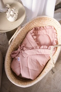 Rożek niemowlęcy muślinowy - Pink