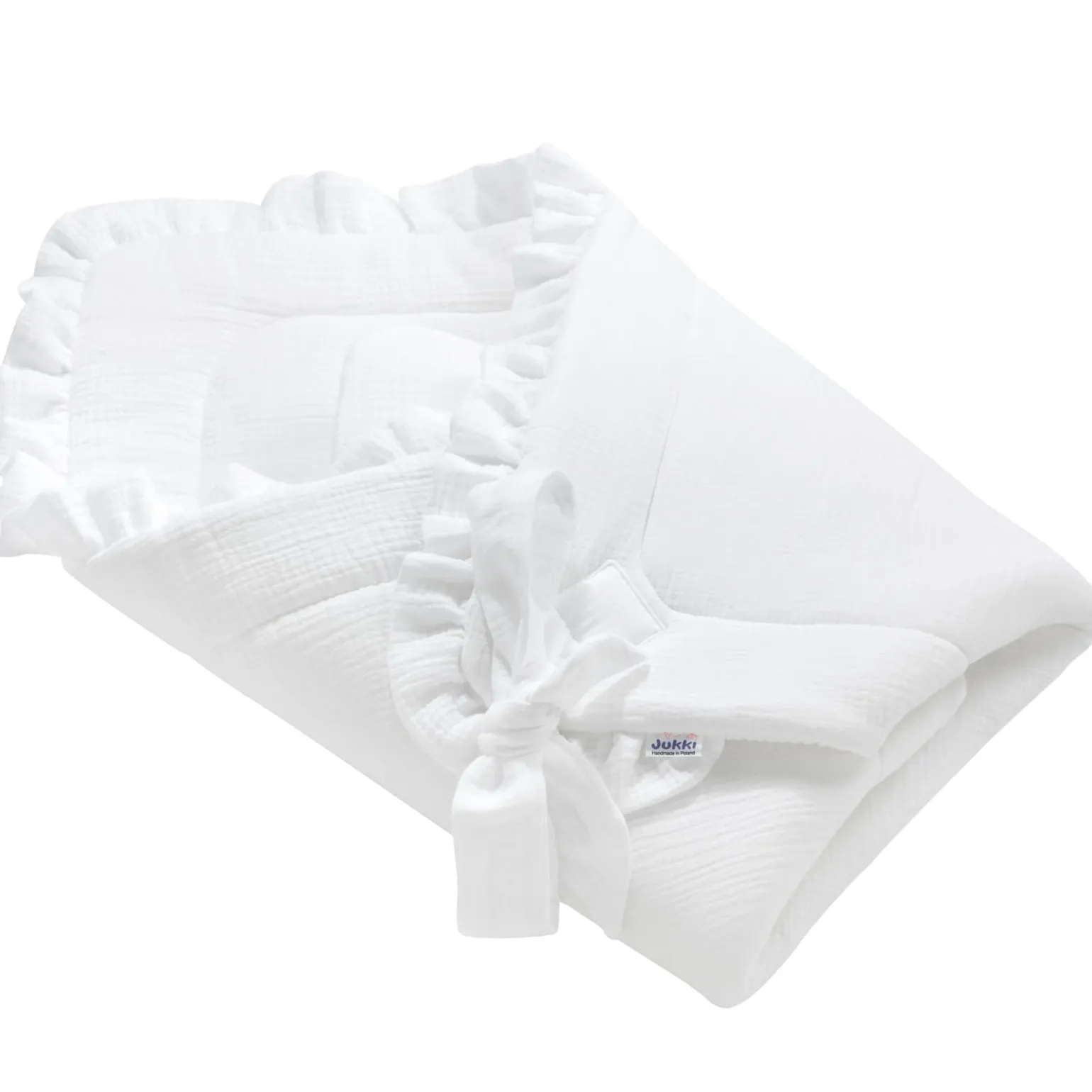 Rożek niemowlęcy muślinowy - White